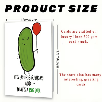 NEW Funny PICKLE Birthday Card FREE SHIPPING - FranksFunkyStuff