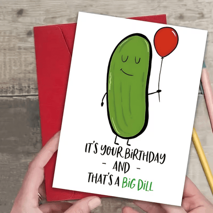 NEW Funny PICKLE Birthday Card FREE SHIPPING - FranksFunkyStuff