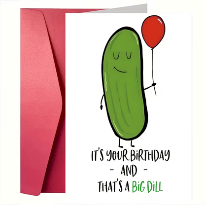 NEW Funny PICKLE Birthday Card FREE SHIPPING - FranksFunkyStuff