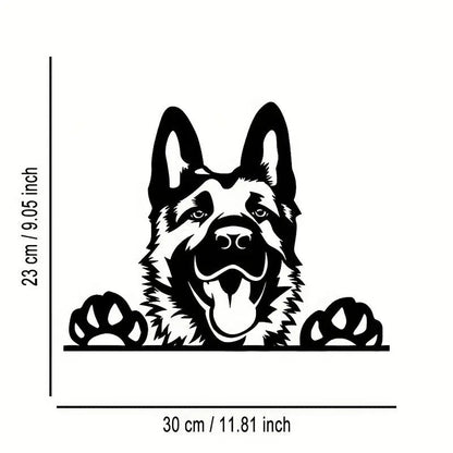 NEW German Shepherd Metal Wall Art - Minimalist Black Silhouette - FranksFunkyStuff