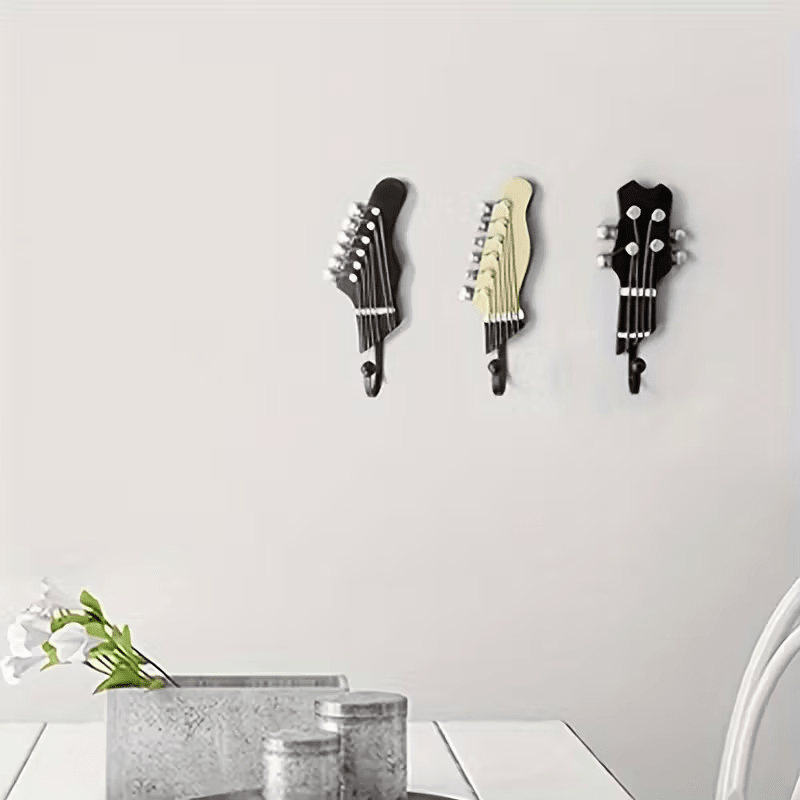 NEW Guitar-Shaped Wall Hook, Hat, Coat hanger (Set of Three) - FranksFunkyStuff