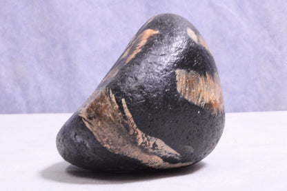 NEW Hand Painted Cat on Rock Paper Weight - FranksFunkyStuff