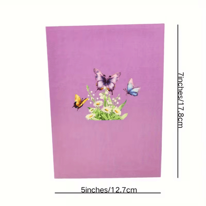 NEW Handcrafted 3D Butterfly Pop-Up Greeting Card, FREE SHIPPING - FranksFunkyStuff