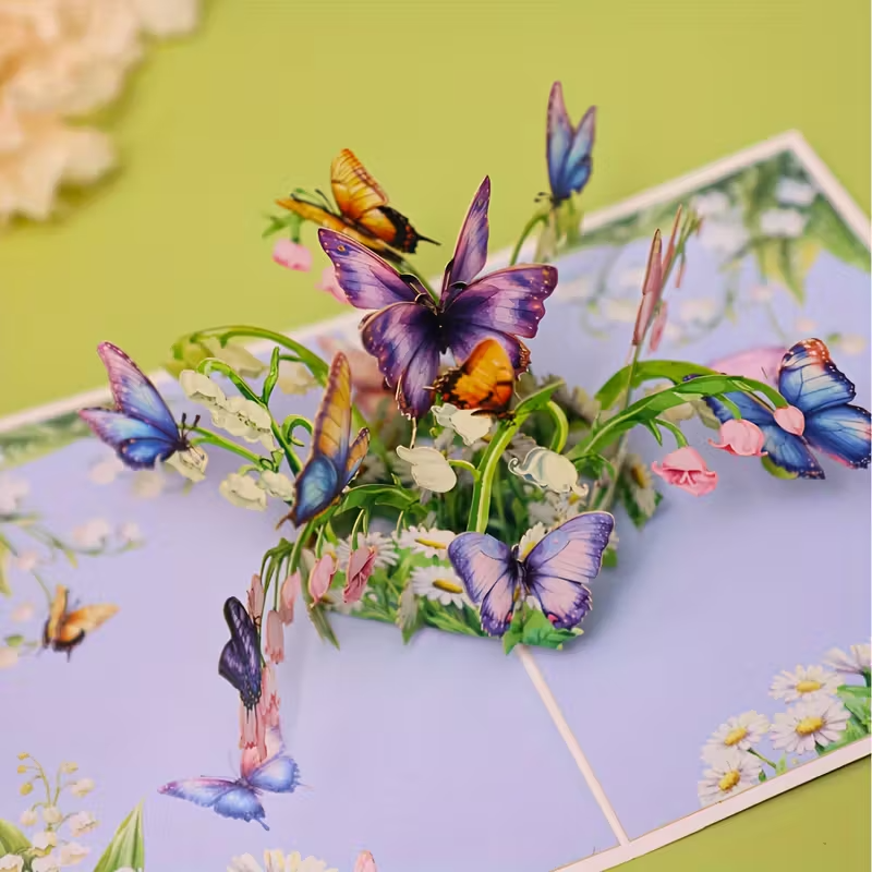 NEW Handcrafted 3D Butterfly Pop-Up Greeting Card, FREE SHIPPING - FranksFunkyStuff