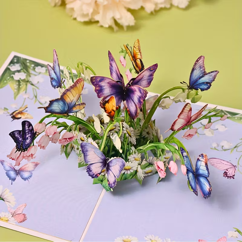 NEW Handcrafted 3D Butterfly Pop-Up Greeting Card, FREE SHIPPING - FranksFunkyStuff