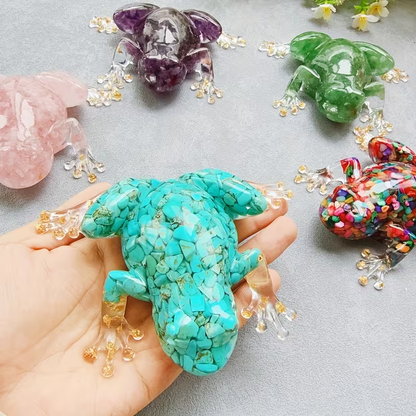 NEW Handcrafted Solid Crystal Frog - FranksFunkyStuff