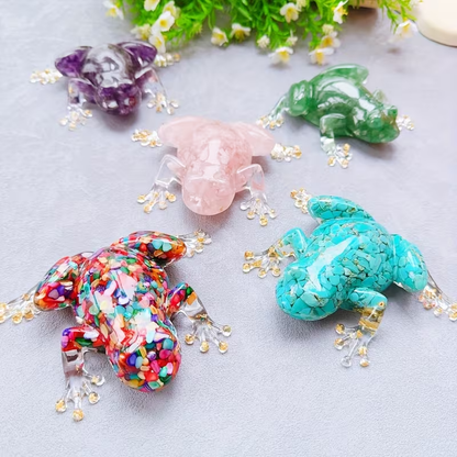 NEW Handcrafted Solid Crystal Frog - FranksFunkyStuff
