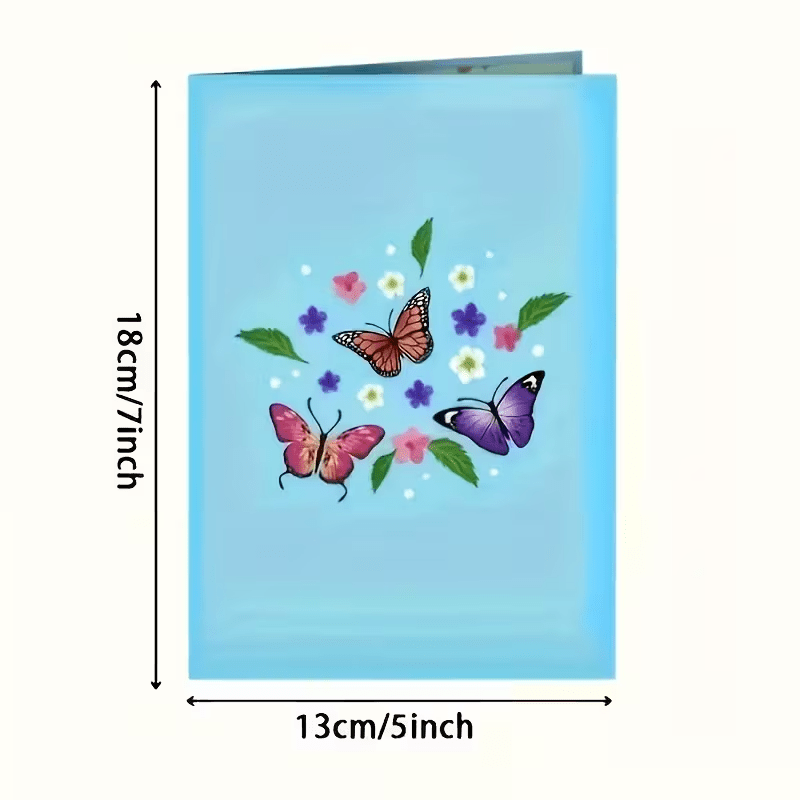 NEW Handmade 3D Butterfly Floral Greeting Card Vibrant Design, FREE SHIPPING - FranksFunkyStuff