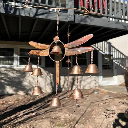NEW Handmade Dragonfly Copper and Metal Wind Chime With Bells - FranksFunkyStuff