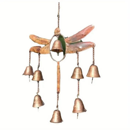 NEW Handmade Dragonfly Copper and Metal Wind Chime With Bells - FranksFunkyStuff