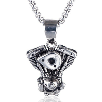 NEW Harley Davidson Motorcycles Stainless Steel Twin Cam Engine Pendant Necklace - FranksFunkyStuff