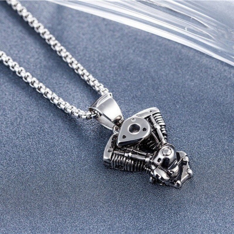 NEW Harley Davidson Motorcycles Stainless Steel Twin Cam Engine Pendant Necklace - FranksFunkyStuff