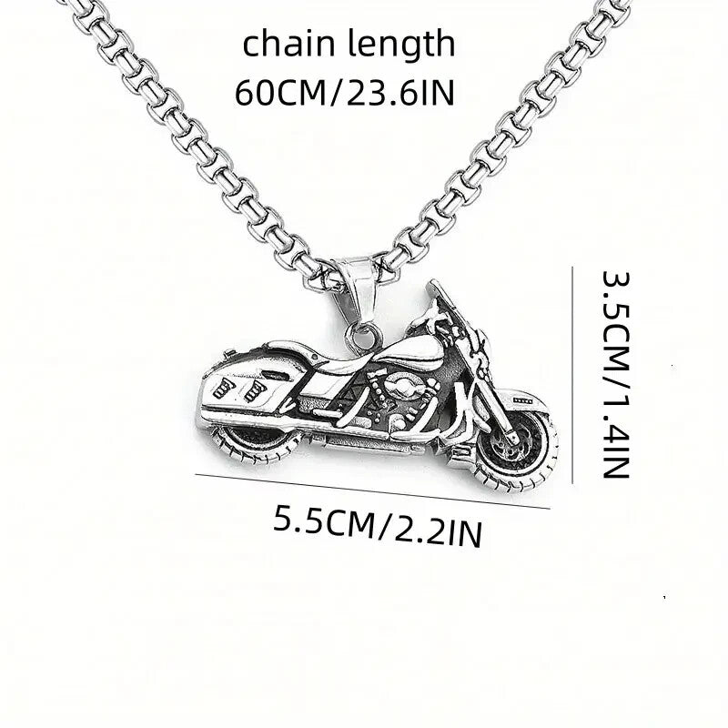NEW Harley Look Motorcycle Pendant W / Necklace - FranksFunkyStuff