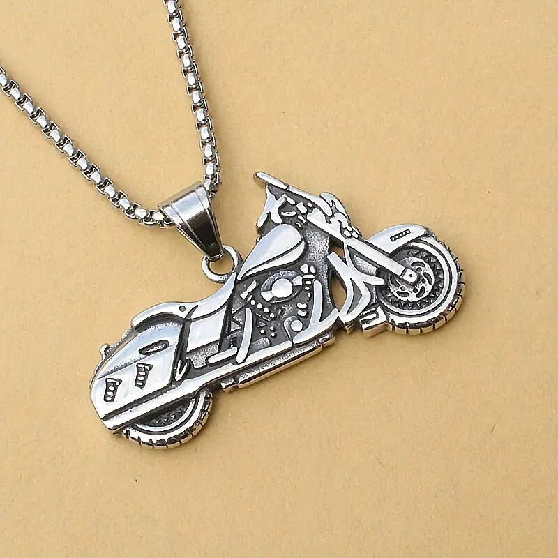 NEW Harley Look Motorcycle Pendant W / Necklace - FranksFunkyStuff
