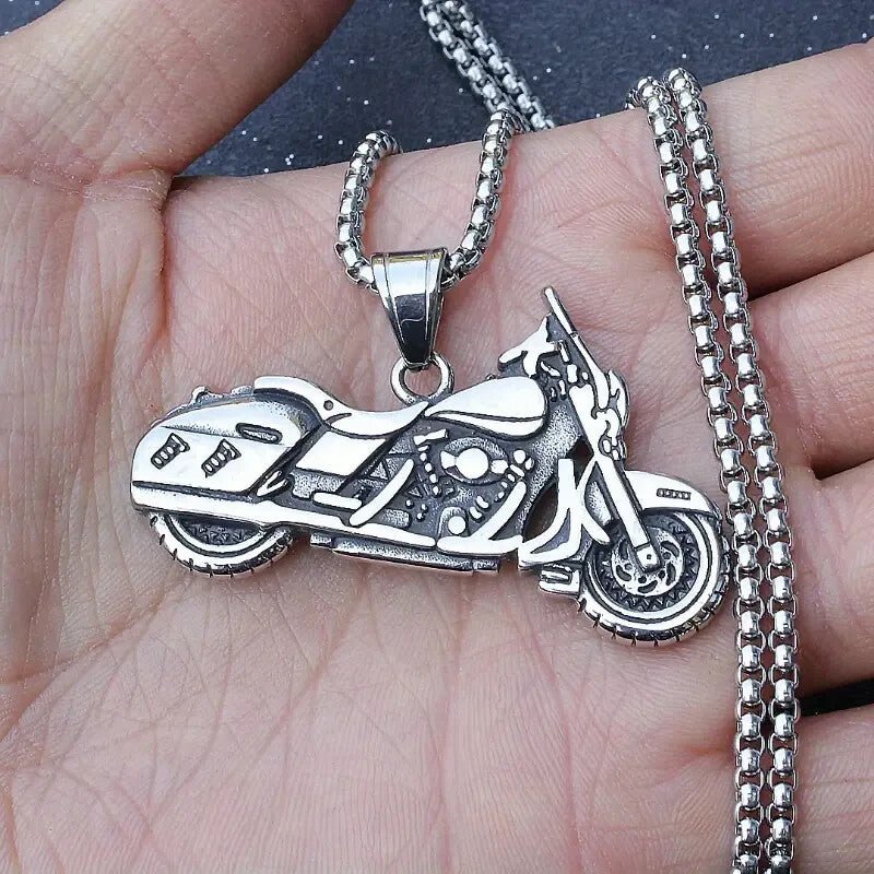 NEW Harley Look Motorcycle Pendant W / Necklace - FranksFunkyStuff