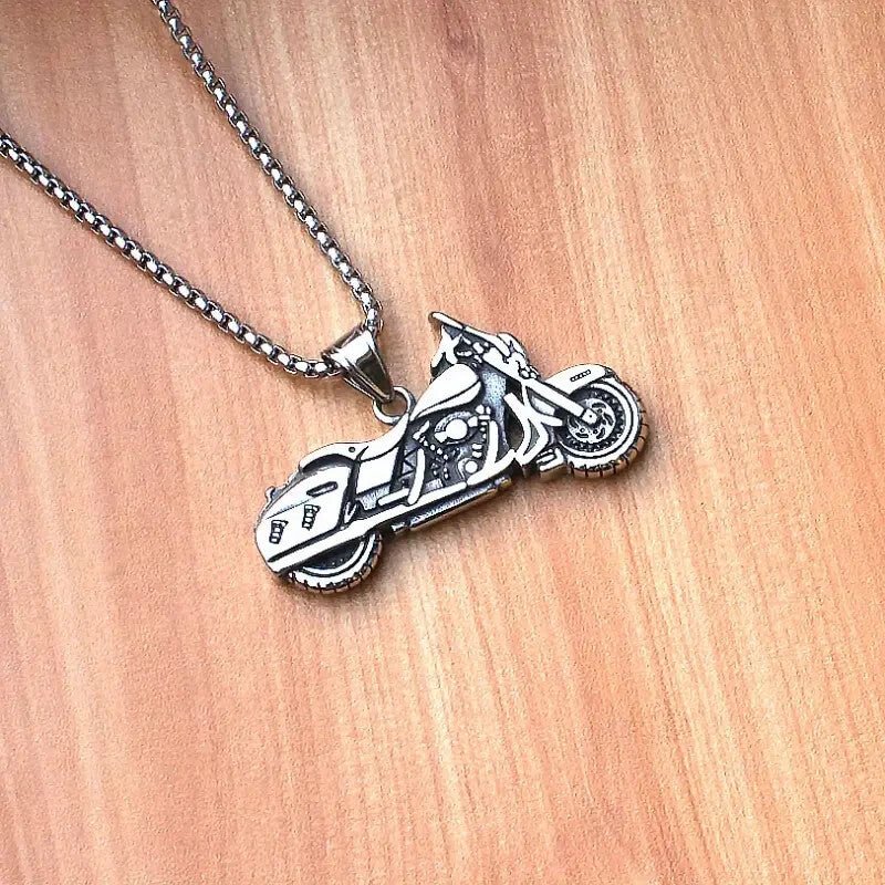 NEW Harley Look Motorcycle Pendant W / Necklace - FranksFunkyStuff