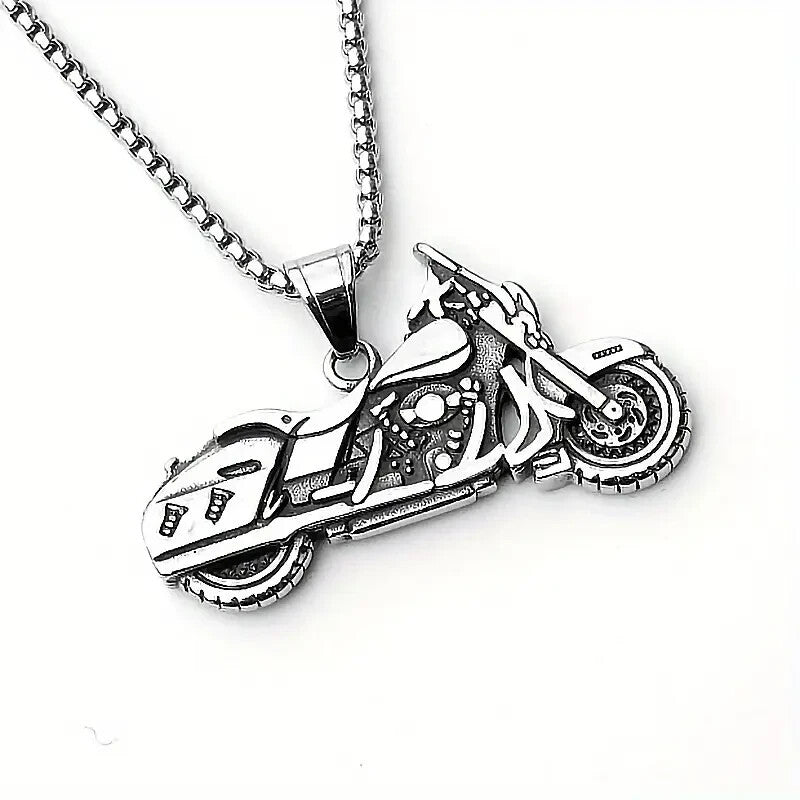 NEW Harley Look Motorcycle Pendant W / Necklace - FranksFunkyStuff