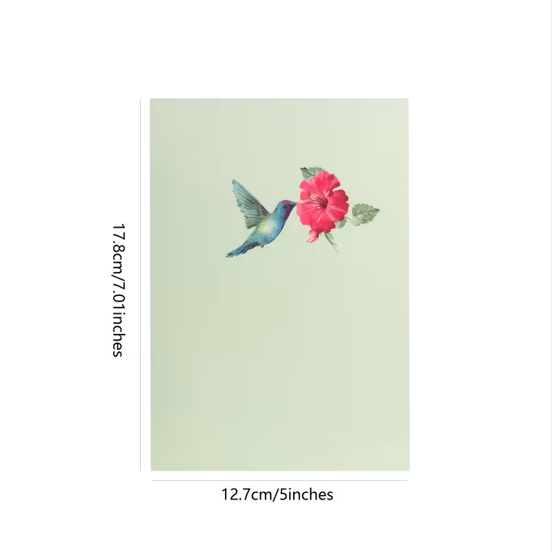 NEW Hibiscus Hummingbird 3D Card, Free Shipping - FranksFunkyStuff