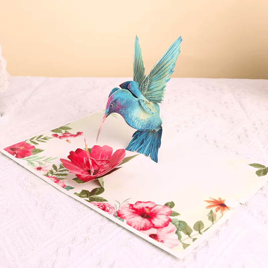 NEW Hibiscus Hummingbird 3D Card, Free Shipping - FranksFunkyStuff