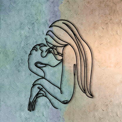 NEW HUGGING COUPLE METAL SILHOUETTE SIGN - FranksFunkyStuff