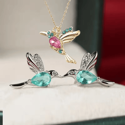 New Humming Bird Earrings & Necklace - FranksFunkyStuff
