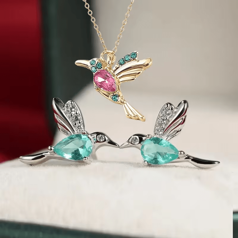 New Humming Bird Earrings & Necklace - FranksFunkyStuff