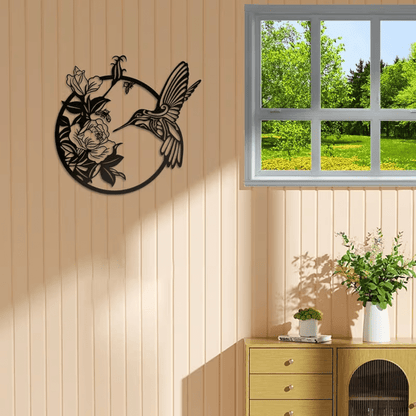 NEW Hummingbird Metal Wall Art Abstract Bird Silhouette - FranksFunkyStuff