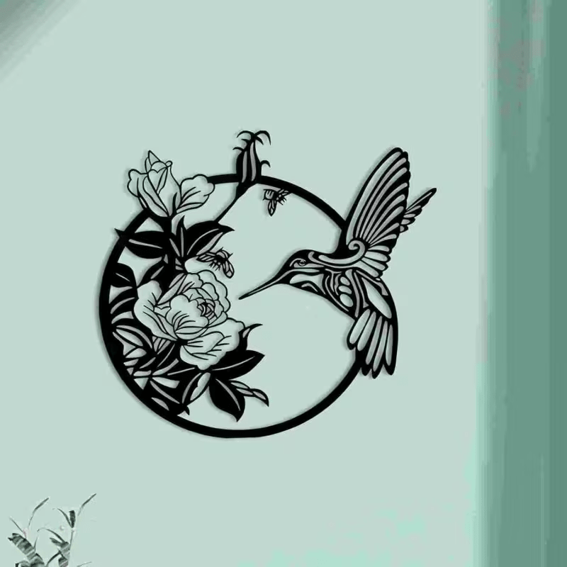 NEW Hummingbird Metal Wall Art Abstract Bird Silhouette - FranksFunkyStuff
