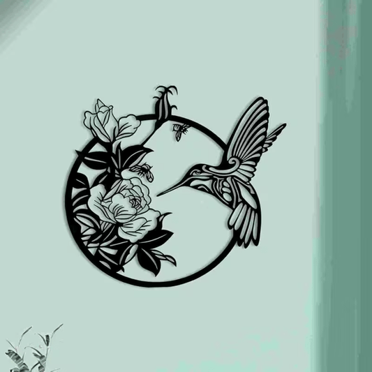 NEW Hummingbird Metal Wall Art Abstract Bird Silhouette - FranksFunkyStuff