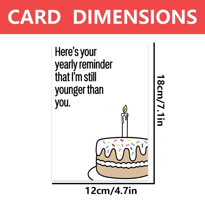 NEW Humorous Birthday Card for Friends and Family, FREE SHIPPING - FranksFunkyStuff