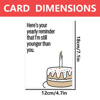 NEW Humorous Birthday Card for Friends and Family, FREE SHIPPING - FranksFunkyStuff