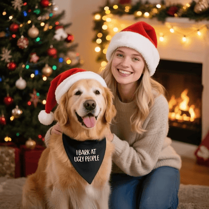 NEW "I Bark at Ugly People" Dog Bandana - FranksFunkyStuff
