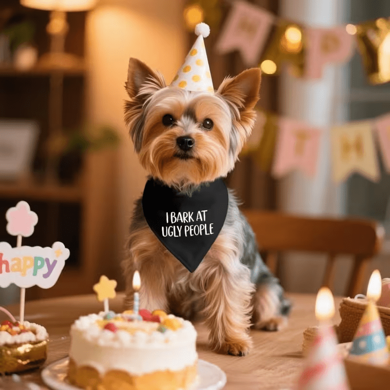NEW "I Bark at Ugly People" Dog Bandana - FranksFunkyStuff