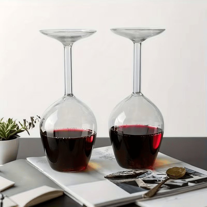 NEW Inverted Wine Glass, Unique Shape And Eye-Catching Design - FranksFunkyStuff