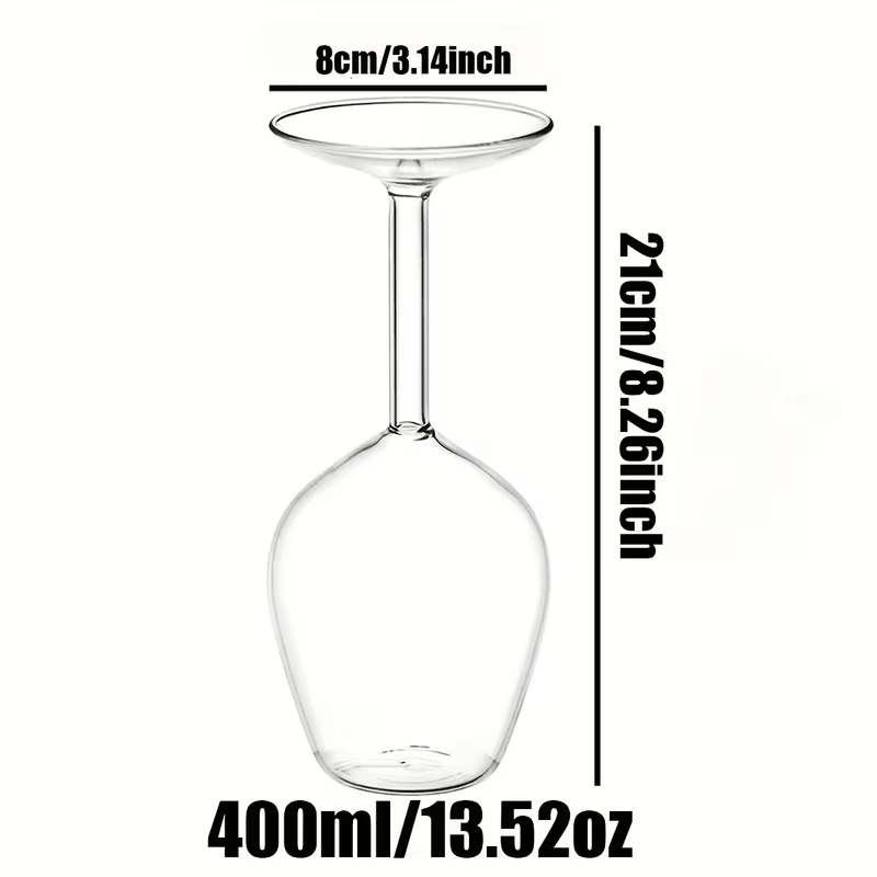 NEW Inverted Wine Glass, Unique Shape And Eye-Catching Design - FranksFunkyStuff