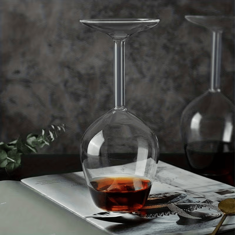 NEW Inverted Wine Glass, Unique Shape And Eye-Catching Design - FranksFunkyStuff