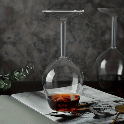 NEW Inverted Wine Glass, Unique Shape And Eye-Catching Design - FranksFunkyStuff