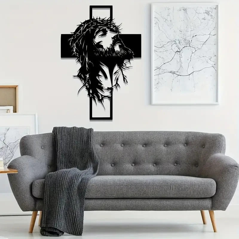 NEW Jesus on the Cross, Metal Wall Art Silhouette, LARGE SIZE 20 x 14 - FranksFunkyStuff