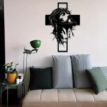 NEW Jesus on the Cross, Metal Wall Art Silhouette, LARGE SIZE 20 x 14 - FranksFunkyStuff