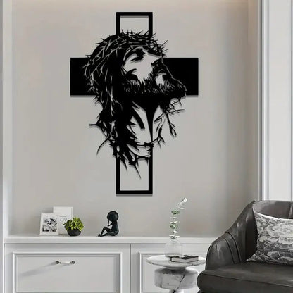 NEW Jesus on the Cross, Metal Wall Art Silhouette, LARGE SIZE 20 x 14 - FranksFunkyStuff