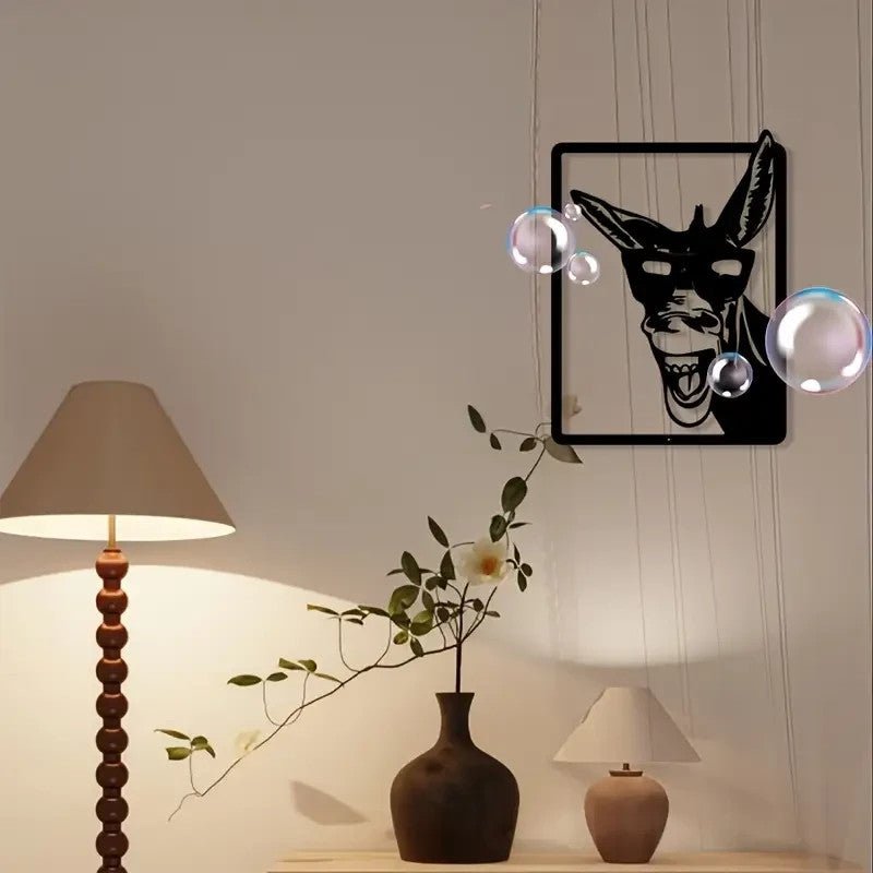 NEW Laughing Donkey with Fashion Glasses Metal Wall Art - FranksFunkyStuff