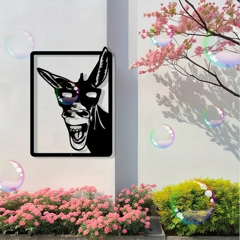 NEW Laughing Donkey with Fashion Glasses Metal Wall Art - FranksFunkyStuff