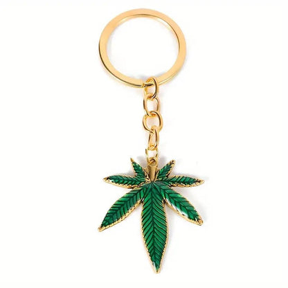 NEW Leaf Shape Keychain Seven-Leaf - FranksFunkyStuff