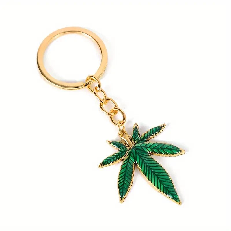 NEW Leaf Shape Keychain Seven-Leaf - FranksFunkyStuff