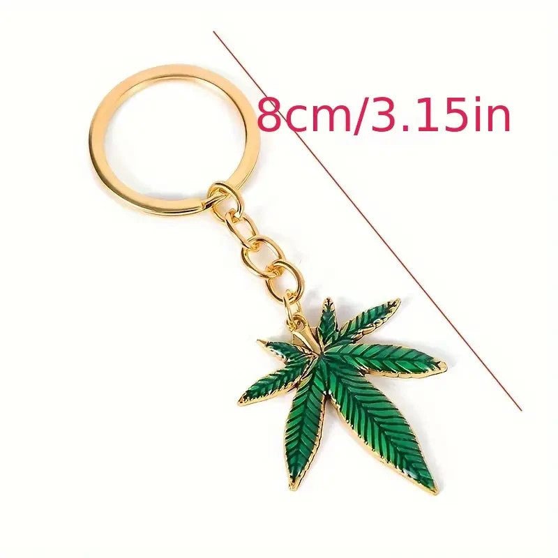 NEW Leaf Shape Keychain Seven-Leaf - FranksFunkyStuff