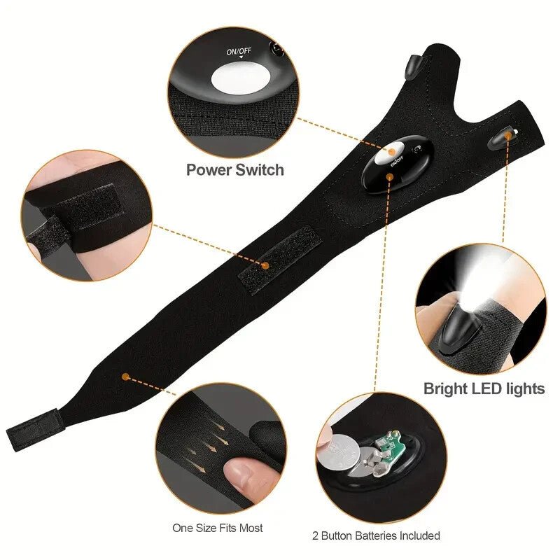 NEW LED Flashlight Gloves Waterproof Stretchy Fingerless Gloves USA STOCK - FranksFunkyStuff