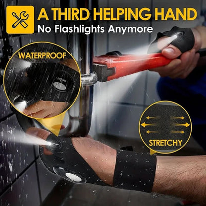 NEW LED Flashlight Gloves Waterproof Stretchy Fingerless Gloves USA STOCK - FranksFunkyStuff