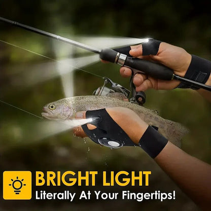NEW LED Flashlight Gloves Waterproof Stretchy Fingerless Gloves USA STOCK - FranksFunkyStuff