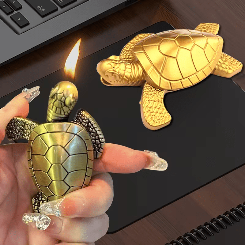 NEW Lighter Golden Turtle Butane Lighter - FranksFunkyStuff