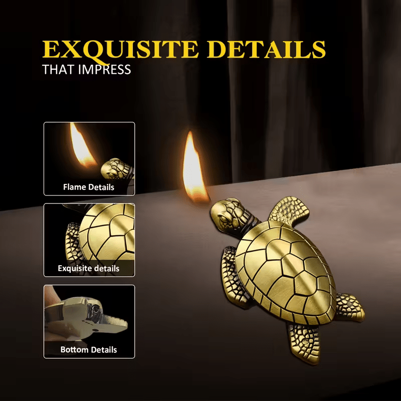 NEW Lighter Golden Turtle Butane Lighter - FranksFunkyStuff